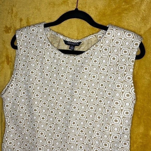 Sharagano Vintage Women's Dress Brown & white​​​​​​​​​​​​​​​​​​​​​​​​​​ - Picture 2 of 6